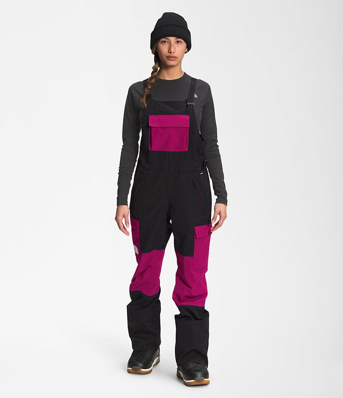 The North Face Ski Broek Dames Dragline Bib SPWB02964 - Roze/Zwart